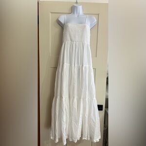 AE Smocked Tiered Midi Dress